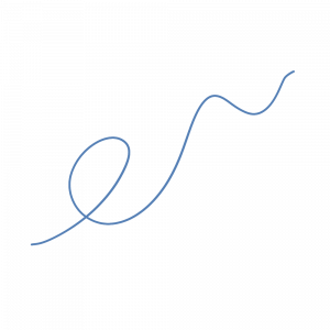 A blue thin handdrawn line.